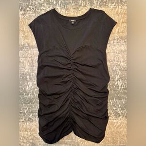 Express Black Ruched Blouse